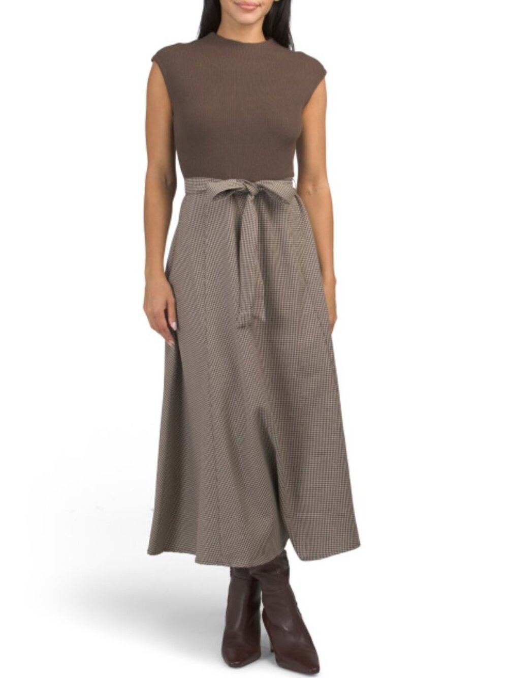 ZOE & CLAIRE Sleeveless Sweater Knit Maxi Dress